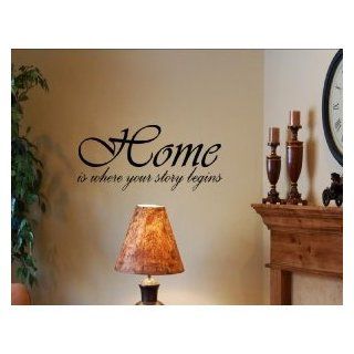 HOME IS WHERE YOUR STORY BEGINS Vinyl wall quotes and sayings art decor decal   Automotive Decals