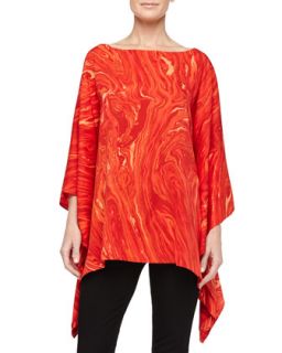 Johnny Was Collection Damask Embroidered Poncho