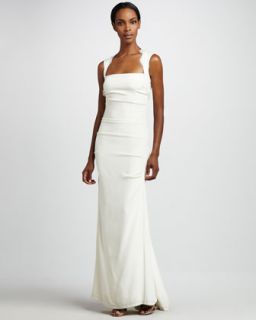 Nicole Miller Square Neck Gown