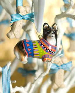MacKenzie Childs Corgi Dog Ornament