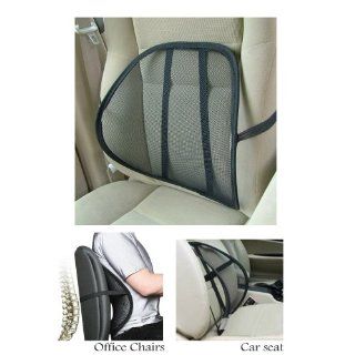 Cool Vent Cushion Mesh Back Lumber Support New Car Office Chair Truck Seat Black Automotive