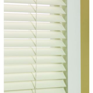 Custom Size Now by Levolor 35 in W x 64 in L Dover Faux Wood 1.5 in Slat Room Darkening Plantation Blinds