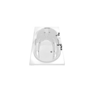 MAAX Antigua 71.75 in L x 41.75 in W x 22 in H 2 Person White Acrylic Oval in Rectangle Drop In Whirlpool Tub and Air Bath
