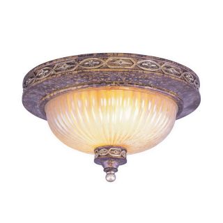 Livex Lighting 15 in W Palacial Bronze Ceiling Flush Mount