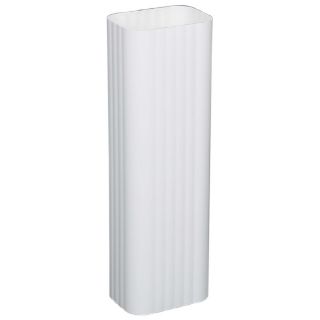 Amerimax White Metal 2 in x 3 in x 10 ft White Galvanized Downspout .011