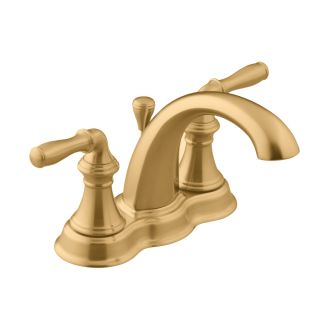 KOHLER Devonshire Vibrant Brushed Bronze 2 Handle 4 in Centerset WaterSense Bathroom Sink Faucet (Drain Included)