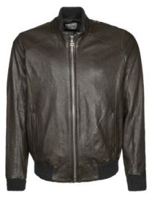 GAS   JADEN   Leather jacket   oliv