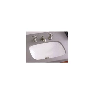 Cheviot Ibiza White Undermount Rectangular Bathroom Sink