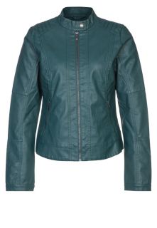Tom Tailor   Faux leather jacket   petrol