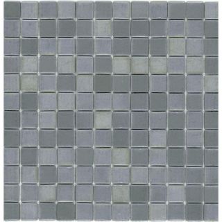Elida Ceramica Recycled Pewter Glass Mosaic Square Indoor/Outdoor Wall Tile (Common 12 in x 12 in; Actual 12.5 in x 12.5 in)