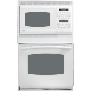 GE Profile 29.75 in Self Cleaning Microwave Wall Oven Combo (White)