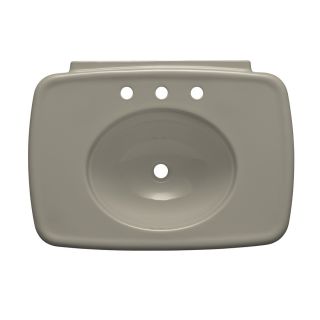 KOHLER Bancroft 30.375 in L x 22.25 in W Sandbar Fire Clay Oval Pedestal Sink Top