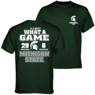 Michigan State Spartans vs. Michigan Wolverines 2013 Score T Shirt   Green   FansEdge