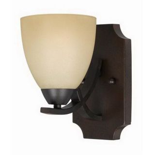 Triarch International Value Series 240 5 in W 1 Light English Bronze Arm Hardwired Wall Sconce