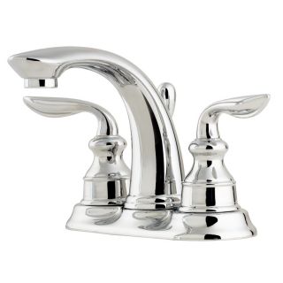 Pfister Avalon Polished Chrome 2 Handle 4 in Centerset WaterSense Bathroom Sink Faucet (Drain Included)