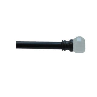 Style Selections 28 in to 48 in Black Metal Single Curtain Rod