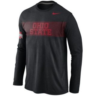 Nike Ohio State Buckeyes Energy Long Sleeve Tri Blend T Shirt   Black   FansEdge