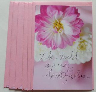 (6) Greeting Cards for the Cure "The World Is a More Beautiful PlaceBecause You're in It" 