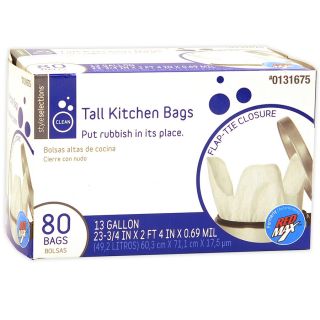Style Selections 80 Count 13 Gallon Indoor Trash Bags