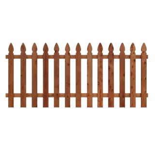 Incense Cedar Gothic Pressure Treated Wood Fence Panel (Common 8 ft x 4 ft; Actual 8 ft x 4 ft)