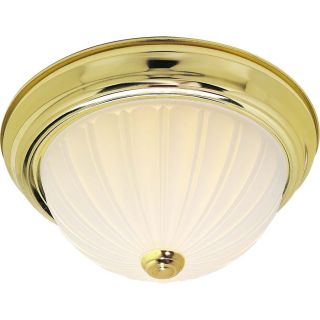 11 in W Polished Brass Ceiling Flush Mount