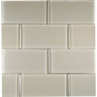 EPOCH Architectural Surfaces 5 Pack Dancez Browns/Tans Glass Mosaic Subway Wall Tile (Common 12 in x 12 in; Actual 2.99 in x 5.94 in)