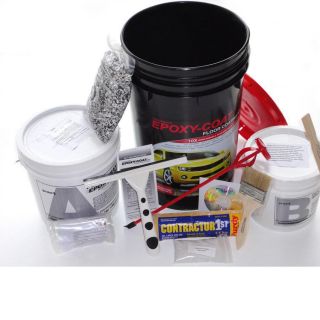 Epoxy Coat 384 fl oz Interior High Gloss Garage Floor Epoxy Kit Clear Epoxy Base Paint and Primer in One with Mildew Resistant Finish