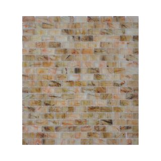 American Olean Visionaire Warm Sunset Glass Mosaic Subway Indoor/Outdoor Wall Tile (Common 13 in x 13 in; Actual 12.87 in x 12.87 in)