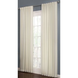 allen + roth Beeston 63 in L Solid Snow Thermal Back Tab Window Curtain Panel