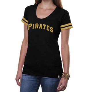 47 Brand Pittsburgh Pirates Ladies Showtime T Shirt   Black