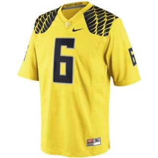 Nike Oregon Ducks #6 Youth Game Football Jersey   Yellow