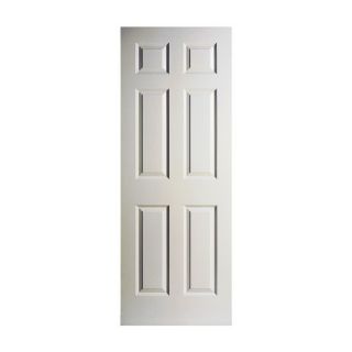 ReliaBilt 28 in x 80 in 6 Panel Hollow Core Textured Non Bored Interior Slab Door