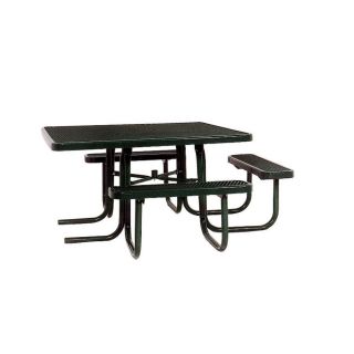 Ultra Play 6 ft Black Steel Rectangle Picnic Table