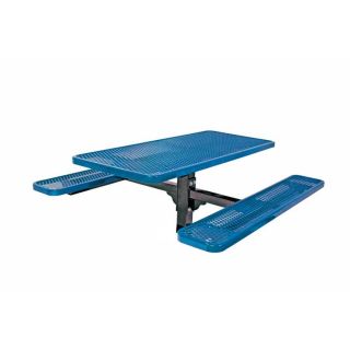 Ultra Play 6 ft Blue Steel Rectangle Picnic Table