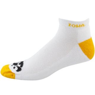 Iowa Hawkeyes White Gold Big Logo Ankle Socks