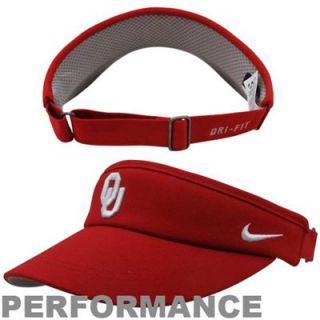 Nike Oklahoma Sooners Sideline Dri FIT Adjustable Performance Visor   Crimson