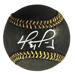 David Ortiz Boston Red Sox Autographed Black and Gold Baseball