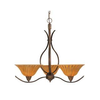 Brooster 3 Light Bronze Chandelier