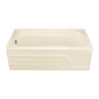 American Standard Cadet 60 in L x 30 in W x 19.25 in H Linen Acrylic Rectangular Skirted Bathtub with Right Hand Drain