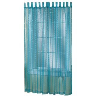 Style Selections Icicle 84 in L Kids Blue Tab Top Curtain Panel