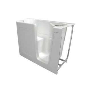 Total Care in Bathing BS Series 52 in L x 28 in W x 41 in H White Gelcoat/Fiberglass Rectangular Walk In Bathtub with Right Hand Drain