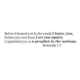 Before I knew you Jeremiah 15 vinyl wall decal   Wall Decor Stickers