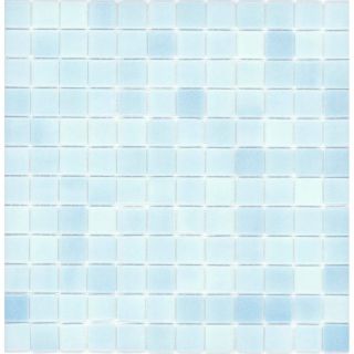 Elida Ceramica Recycled Non Skid Baby Blue Glass Mosaic Square Indoor/Outdoor Wall Tile (Common 12 in x 12 in; Actual 12.5 in x 12.5 in)