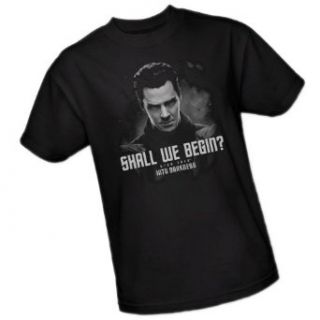 "Shall We Begin?"    Harrison    Star Trek Into Darkness Adult T Shirt Movie And Tv Fan T Shirts Clothing