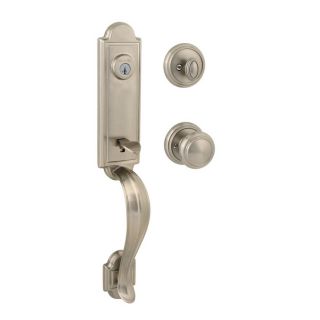 BALDWIN Prestige Avendale Smartkey Satin Nickel Residential Single Lock Keyed Door Handleset