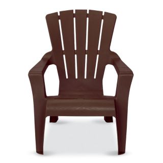 US Leisure Cappuccino Resin Stackable Adirondack Chair