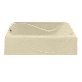 American Standard 60 in x 30 in Acrylux Bone Rectangular Skirted Bathtub with Left Hand Drain