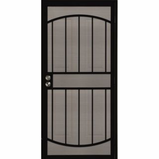 Gatehouse Gibraltar Black Steel Security Door (Common 81 in x 32 in; Actual 81 in x 35 in)