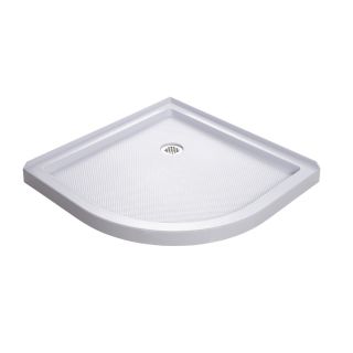 DreamLine SlimLine 38 in L x 38 in W White Acrylic Round Corner Shower Base