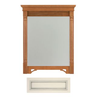 Architectural Bath 36 3/4 in H x 27 in W Savannah Vanilla/Pewter Rectangular Bathroom Mirror